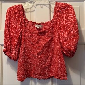 Polka dot elastic blouse Loft